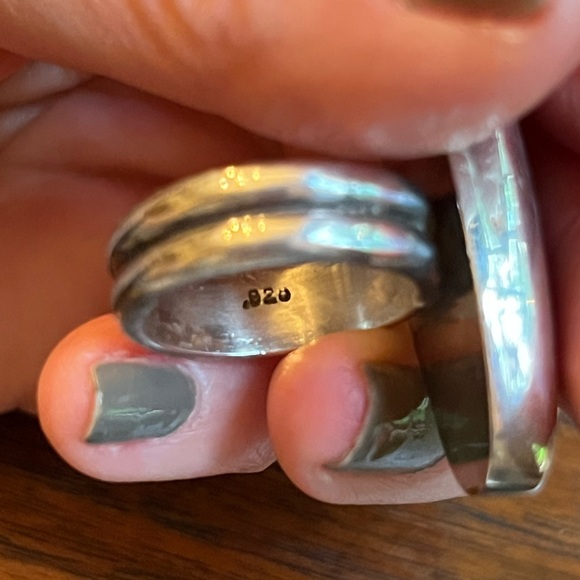 Handcrafted artesian mahogany obsidian large stone set in heavy sterling silver! - Picture 7 of 9